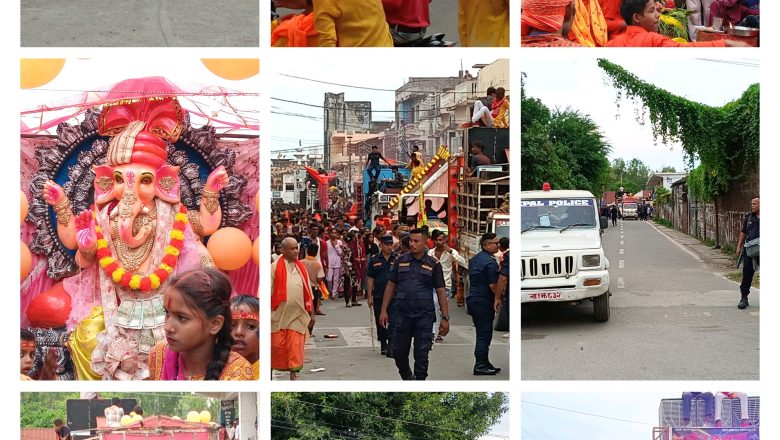 शान्तिपुर्ण तरिकाले मूर्ति विसर्जन
