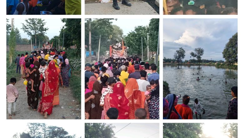 ४ नं. मा गणपति मुर्ती विसर्जन